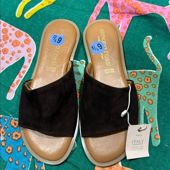 NWT SIMONA ROSSI GENUINE LEATHER SANDALS 6.5 - Picture 2 of 6